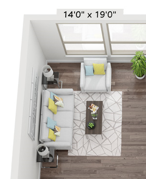 1 bedroom floor plan | Presidential Towers Chicago IL